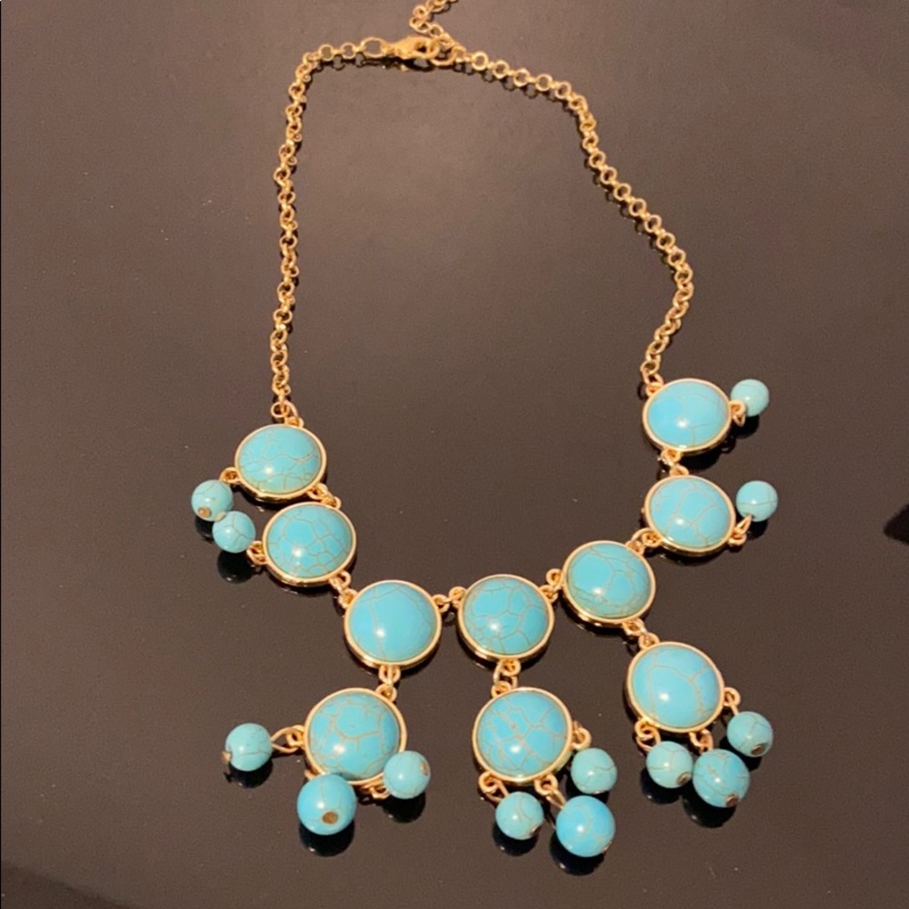 Necklace with semi-precious accents.